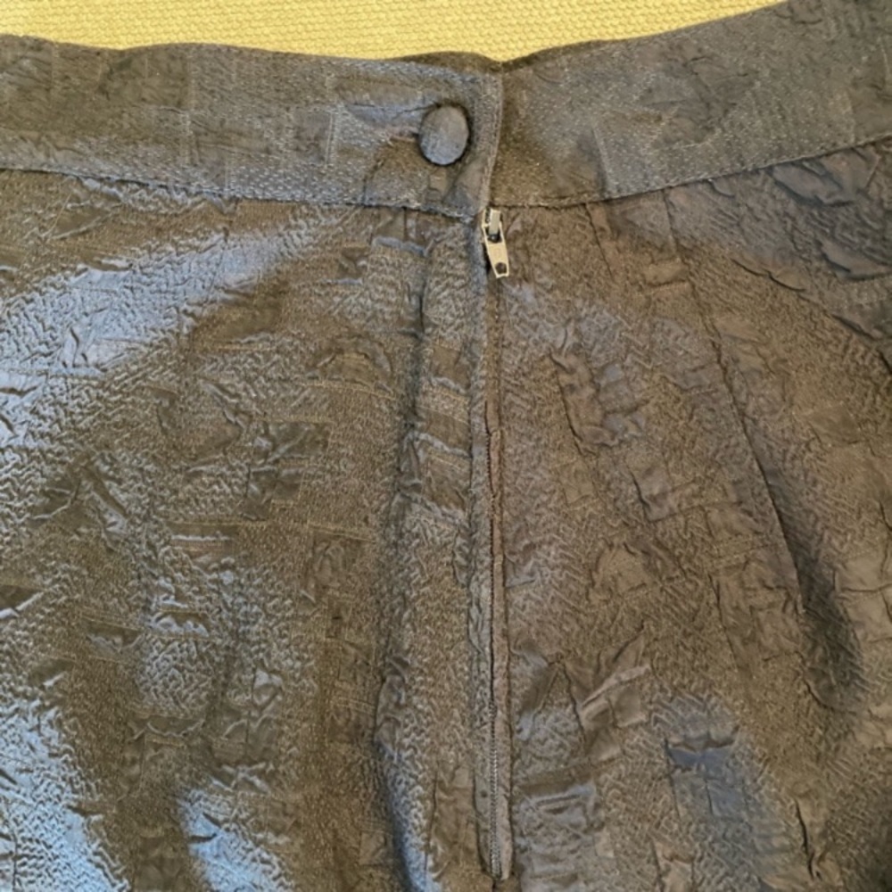 80s midi skirt made in France, dark black, Ann Taylor, labeled 4 but fits like 0 - Picture 7 of 14
